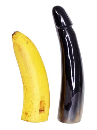 Echt horn phallus skulptur - horn,
