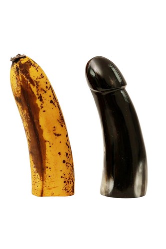 Echt horn phallus skulptur - phallus,