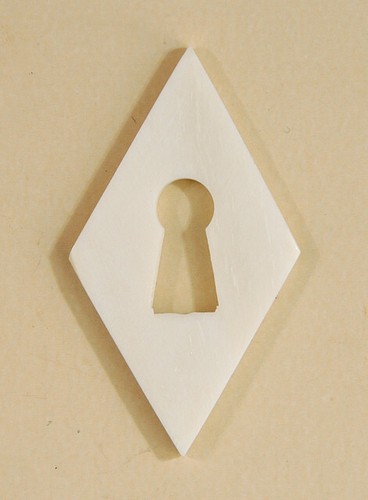 Schlüsselschild bein raute - schlüsselschild,, bein,