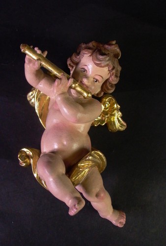 Nackter engel mit querflöte - nackter,