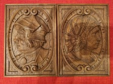 Paar Porträt Relief Ornament